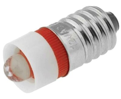 LED-lampa E10 24Vac/dc röd