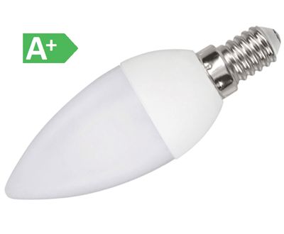 LED-lampa E14 230Vac 6W 450lm 6000K kallvitt