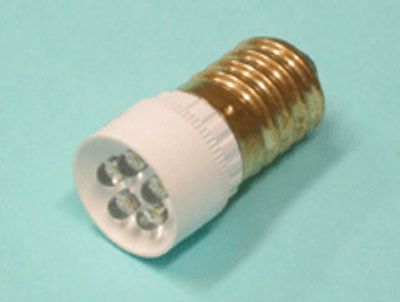 LED-lampa E14 24-28Vac/dc 0,4W kallvitt