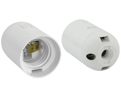 Lampfattning E27 vit (D.3005B)