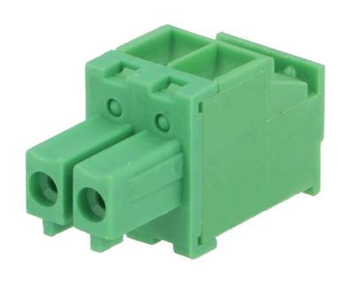 Vinkelkontakt 2-polig R-3,81