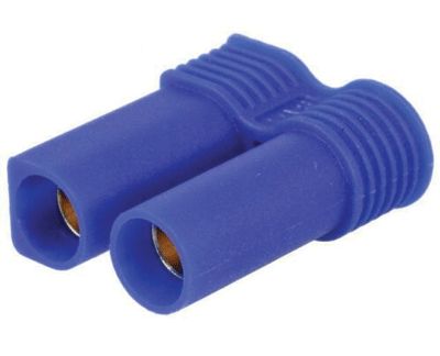 Strömkontakt 2-polig hona 500Vdc 40A blå