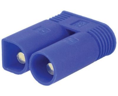 Strömkontakt 2-polig hane 500Vdc 40A blå