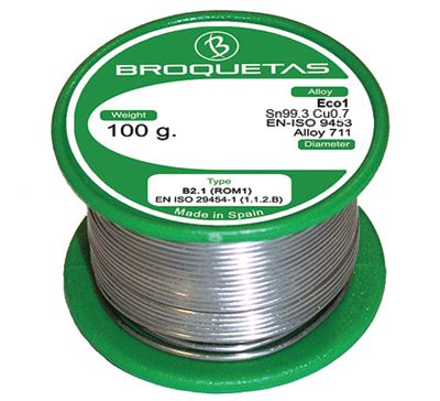 Blyfri lödtenn Sn99,3/Cu0,7 1,5mm 100g