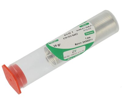 Blyfri lödtenn Sn99,3/Cu0,7 1,0mm 16g