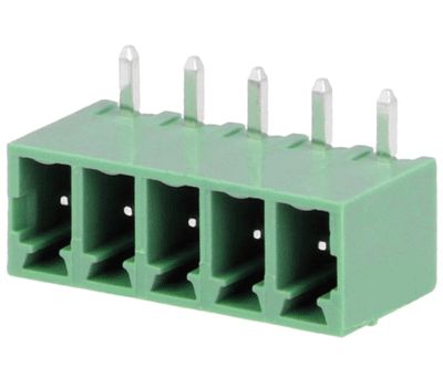 Kretskortskontakt vinkel 5-pol. R-3,81