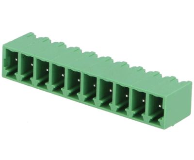 Kretskortskontakt rak 10-polig R-3,81