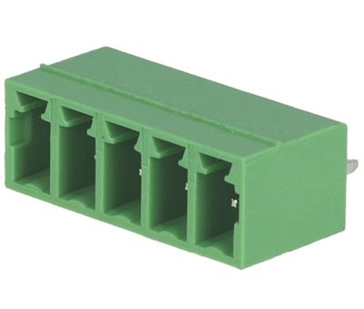 Kretskortskontakt rak 5-polig R-3,81
