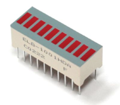 LED-pelarskärm, 10 LED, röd