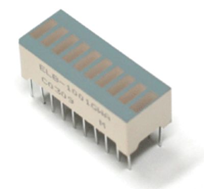 LED-pelarskärm, 10 LED, grön