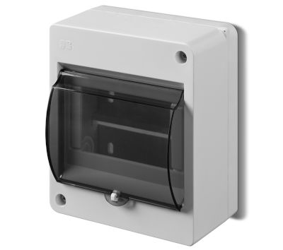 Modulär kapsling 1x5 platser 120x140x84mm vit