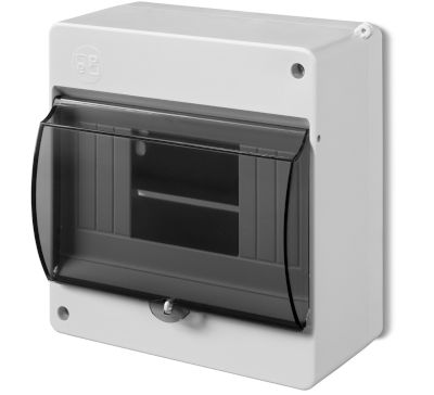 Modulär kapsling 1x6 platser 130x140x83mm vit