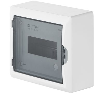 Modulär kapsling 1x8 platser 226x198x96mm vit