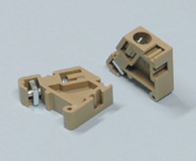 Ändfäste 15 mm för DIN-skena beige