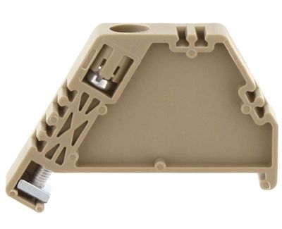 Ändfäste för DIN-skena med skruvlås beige (2005.2)