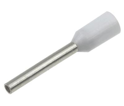 Isolerad ändhylsa 0,5mm²/10mm vit 100 st/förp