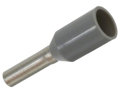 Isolerad ändhylsa 0,75mm²/8mm grå 100 st/fp