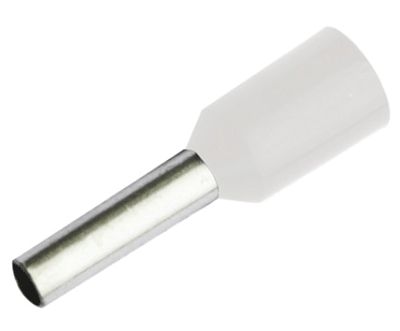 Isolerad ändhylsa 0,75mm²/8mm vit 500 st/fp