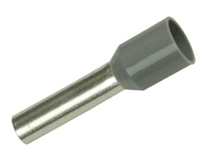 Isolerad ändhylsa 0,75mm²/10mm grå 100st/fp