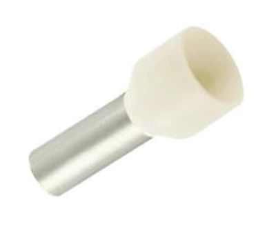 Isolerad ändhylsa 10mm²/12mm elfenben 100 st/fp