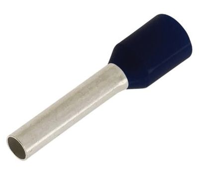 Isolerad ändhylsa 6,0mm²/18mm svart 100 st/fp