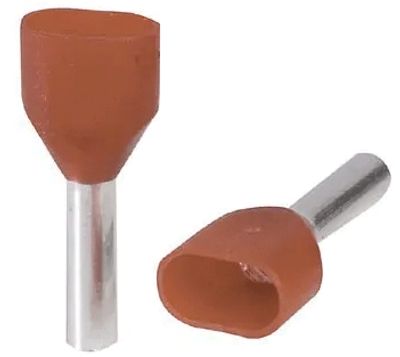 Isolerad ändhylsa 2x1,5mm²/8mm röd 200 st/fp