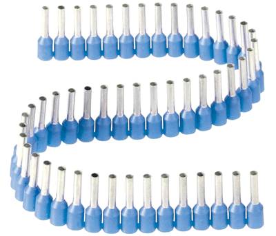 Isolerad ändhylsa 0,75mm²/8mm blå 50st/rulle