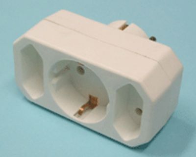 Eurogrenuttag + Schuko 3-delad