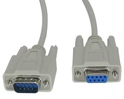 Tillbehörskabel D9P/D9S grå 2m