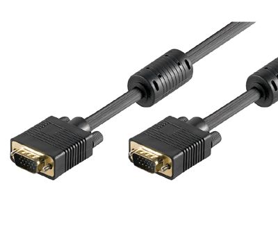 VGA-anslutningskabel Full-HD svart 40m