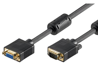 VGA-förlängningskabel Full-HD svart 10m *