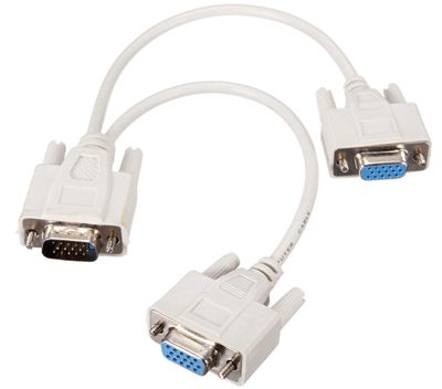 VGA-splitterkabel grå 0,2m