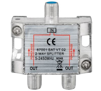 F-delare med DC-matning 2-delad 5-2450MHz (SAT VT02)