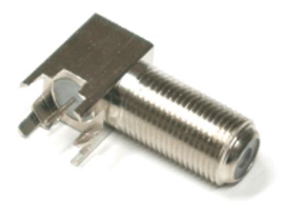 F-kontakt, vinklad, för kretskort