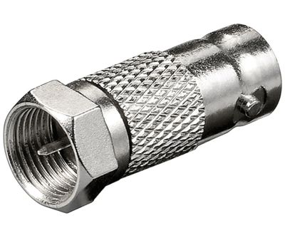 Adapterkontakt F-kontakt hane/BNC-kontakt hona