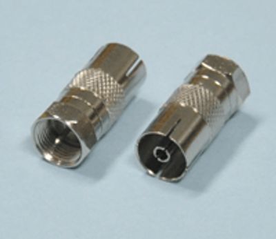 Adapter F-kontakt hane/IEC-kontakt hona