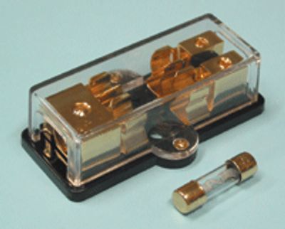 Förgylld, 2-delad säkringshållare för 850-seriens säkringar