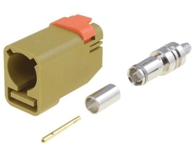 FAKRA-förlängningskontakt pressbar RG-174U (K olivgrön)