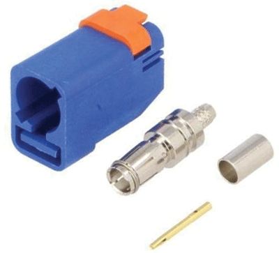 FAKRA-förlängningskontakt pressbar RG-174U (C blå)