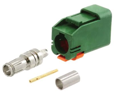 FAKRA-förlängningskontakt pressbar RG-174U (E grön)