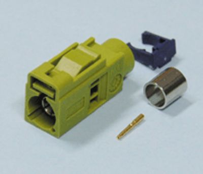 FAKRA-förlängningskontakt pressbar RG-58U (K olivgrön)