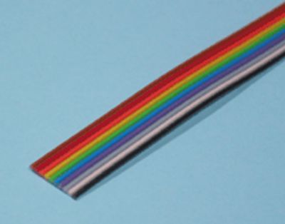 Flatkabel 28AWG flerfärgad, 16-polig