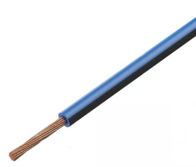 Anslutningskabel 60Vdc 0,75mm² blå/svart 100m/rulle