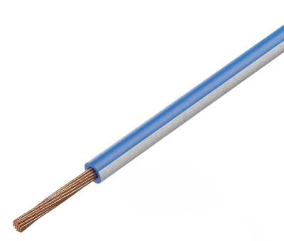 Anslutningskabel 60Vdc 0,5mm² blå/vit 100m/rulle