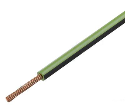 Anslutningskabel 60Vdc 0,5mm² grön/svart 100m/rulle