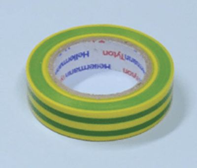 PVC-tejp 15mm gulgrön 10m