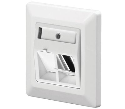 Ytmonteringsplatta för apparatdosa för 2 x Keystone-moduler