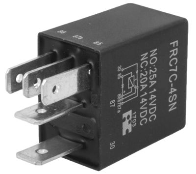 Bilrelä med skyddsdiod 1 växlande kontakt 24Vdc 20A