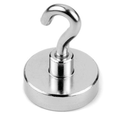 Permanentmagnet med fästhake Neodymium N38 25x7,0mm