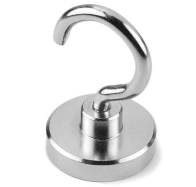 Permanentmagnet med fästhake Neodymium N38 40x9,0mm